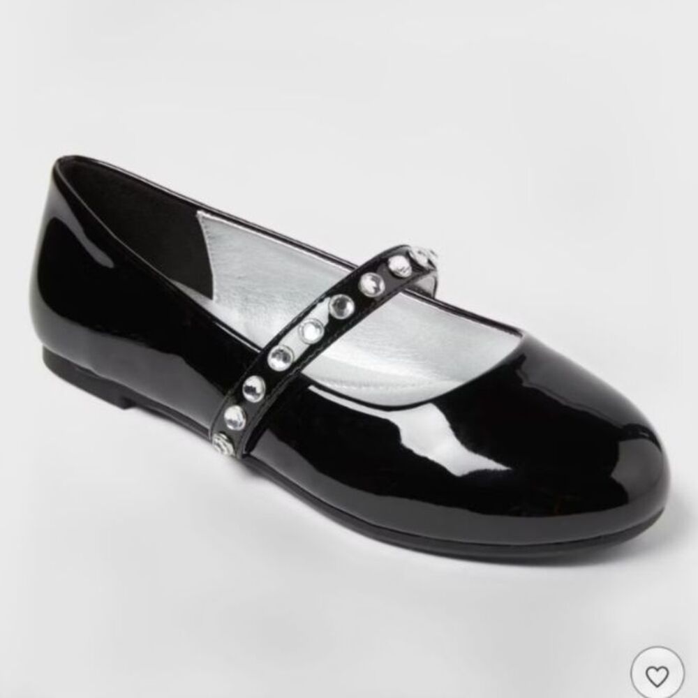 Kids' Brooke Ballet Flats -Cat & Jack- Black Size 3 NWT
